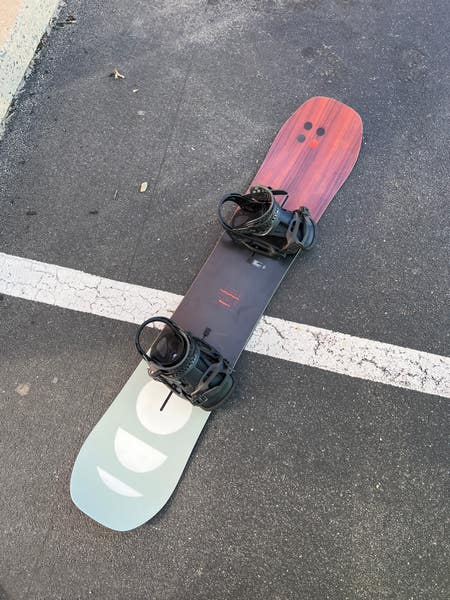 Used Men's Burton Custom 56 Snowboard with Bindings (156