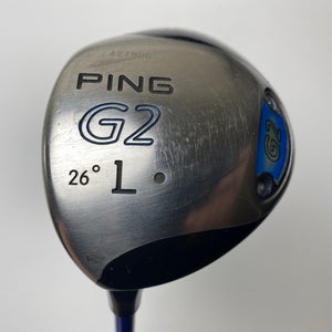 Ping G2 L Fairway Wood 26* Grafalloy Blue Stiff Graphite Mens LH