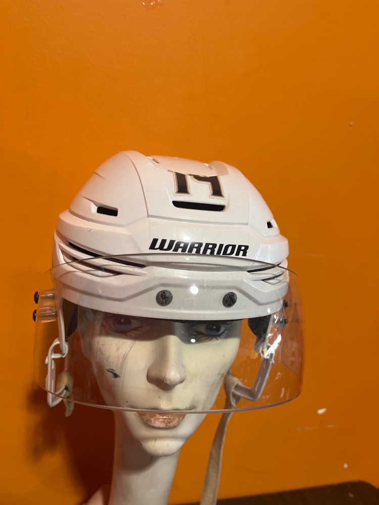 Used White Warrior Alpha One Pro Pro Stock Helmet #14 Small