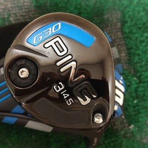 Ping G30 Fairway 3 Wood 14.5 Degree Soft Regular Senior Flex w Headcover Nice