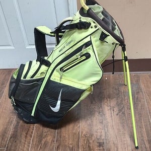 Nike Air Hybrid 14 Divider Golf Stand Bag Highlighter Yellow w Raincover