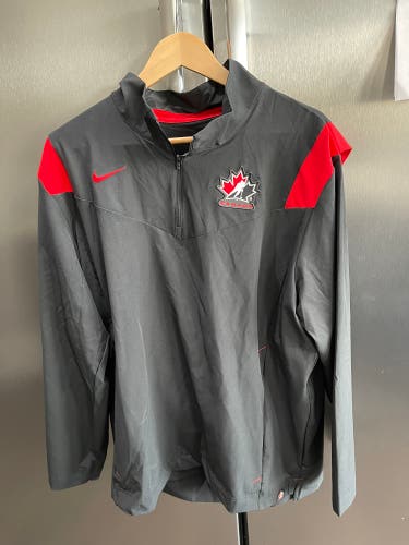 Men's Nike Black Hockey Canada Coach - Quarter-Zip Jacket