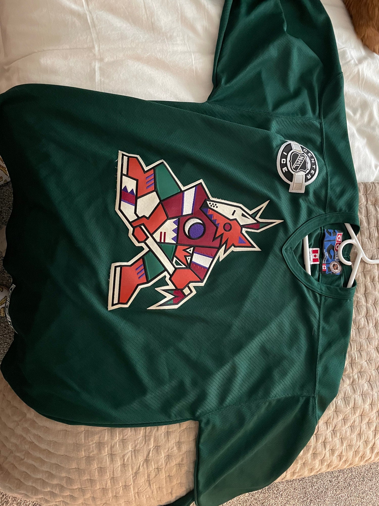 Arizona Coyotes Green Jersey Phoenix Youth Large Extra Large L / XL CCM  Practice