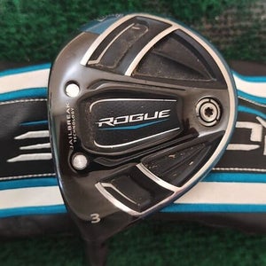 Callaway Rogue Fairway 3 Wood Senior A Flex Left Handed LH w Headcover