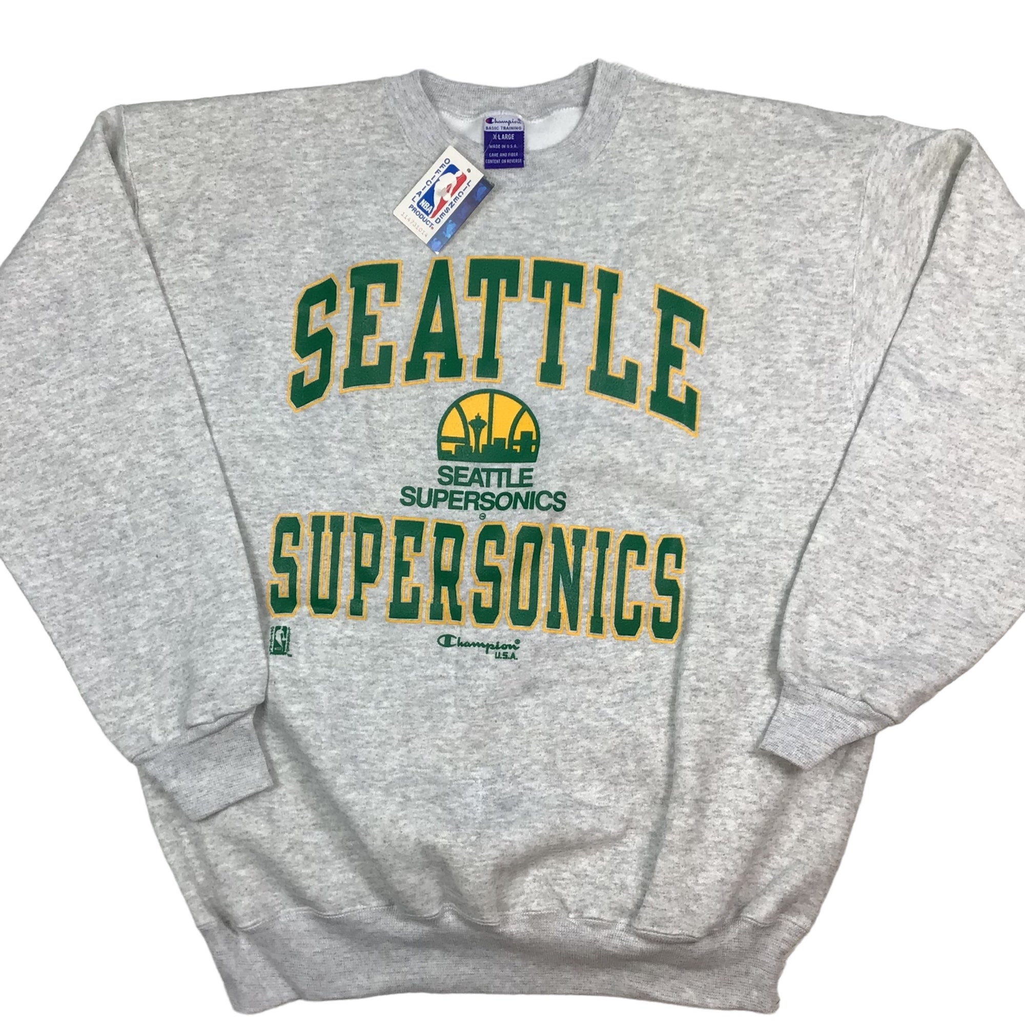 NWT Vintage 90s Champion Seattle Supersonics NBA Crewneck