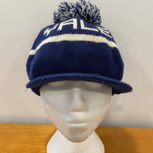 Yale Bulldogs Hat Cap Winter Beanie College University NCAA Pom Pom Vintage 80s