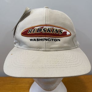 Washington Redskins Hat Strapback Cap Beige NFL Football Vintage 90s Defunct NWT
