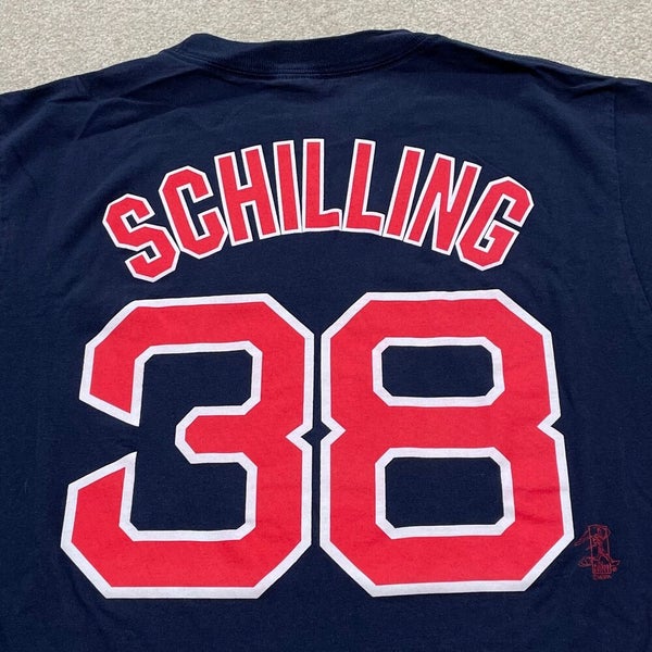 Boston Red Sox Shirt Men Small Curt Schilling MLB Baseball 38