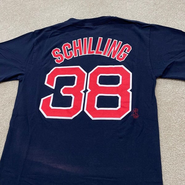 Boston Red Sox Shirt Men Small Curt Schilling MLB Baseball 38 Vintage Retro