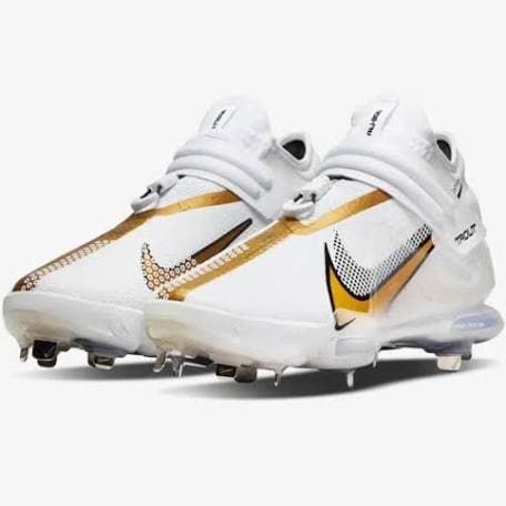 NEW Nike Force Zoom Trout 7 "White/Gold" Men's Baseball Cleat SIZE 7.5 CI3134-106