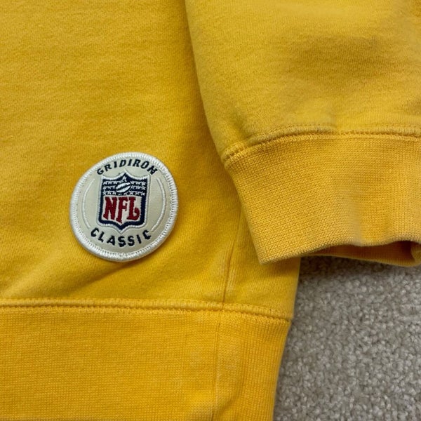 Green Bay Packers Sweatshirt Men Medium Yellow NFL Football Sweater Pullover