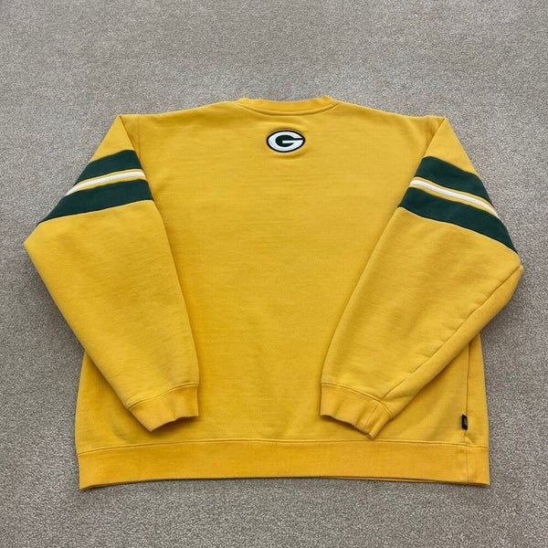 Green Bay Packers Sweatshirt Men Medium Yellow NFL Football