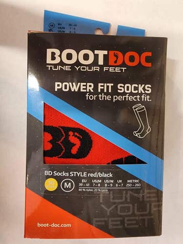 Boot Doc socks Power Fit RED Size Medium 