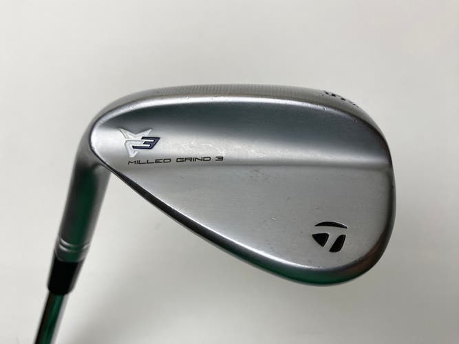 Taylormade Milled Grind 3 Raw Chrome Lob Wedge LW 58* 11 DG Wedge Steel Mens LH