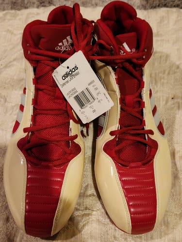 Adidas Mid Top Football/Lacrosse Defense Red Adult New Men's Size 11 Molded Cleats