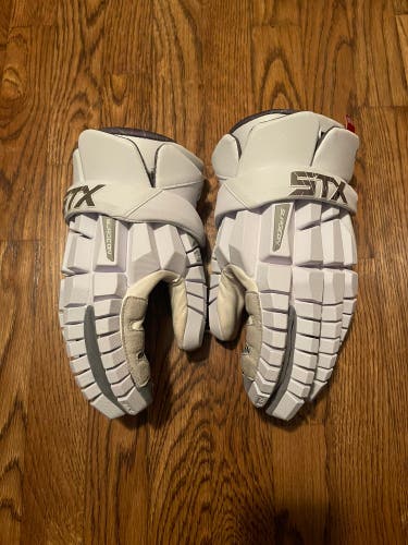 Used Player's STX XL Surgeon RZR Lacrosse Gloves