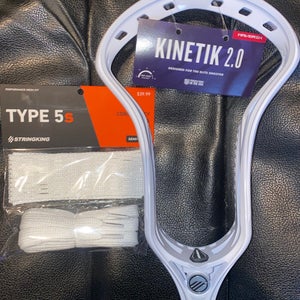 New!! Maverik Unstrung Kinetik 2.0 Lacrosse Head w Stringking 5s compete mesh set valued at $40.00!!