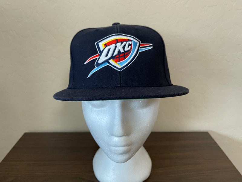 Mitchell & Ness NBA Oklahoma City Thunder Strapback Hat Solid Blue