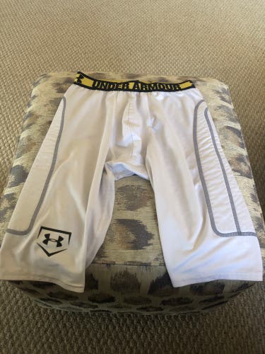 Under Armour men’s Small baseball compression sliding shorts