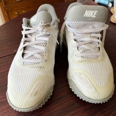 White Used Size 9.5 (Women's 10.5) Turf Cleats Nike Low Top Nike alpha huarache elite 3