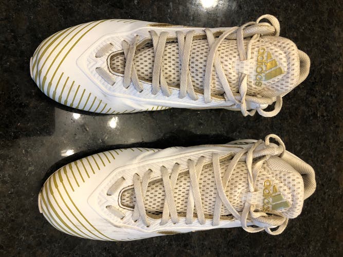 Men’s Adidas Size 8 football lacrosse cleats white