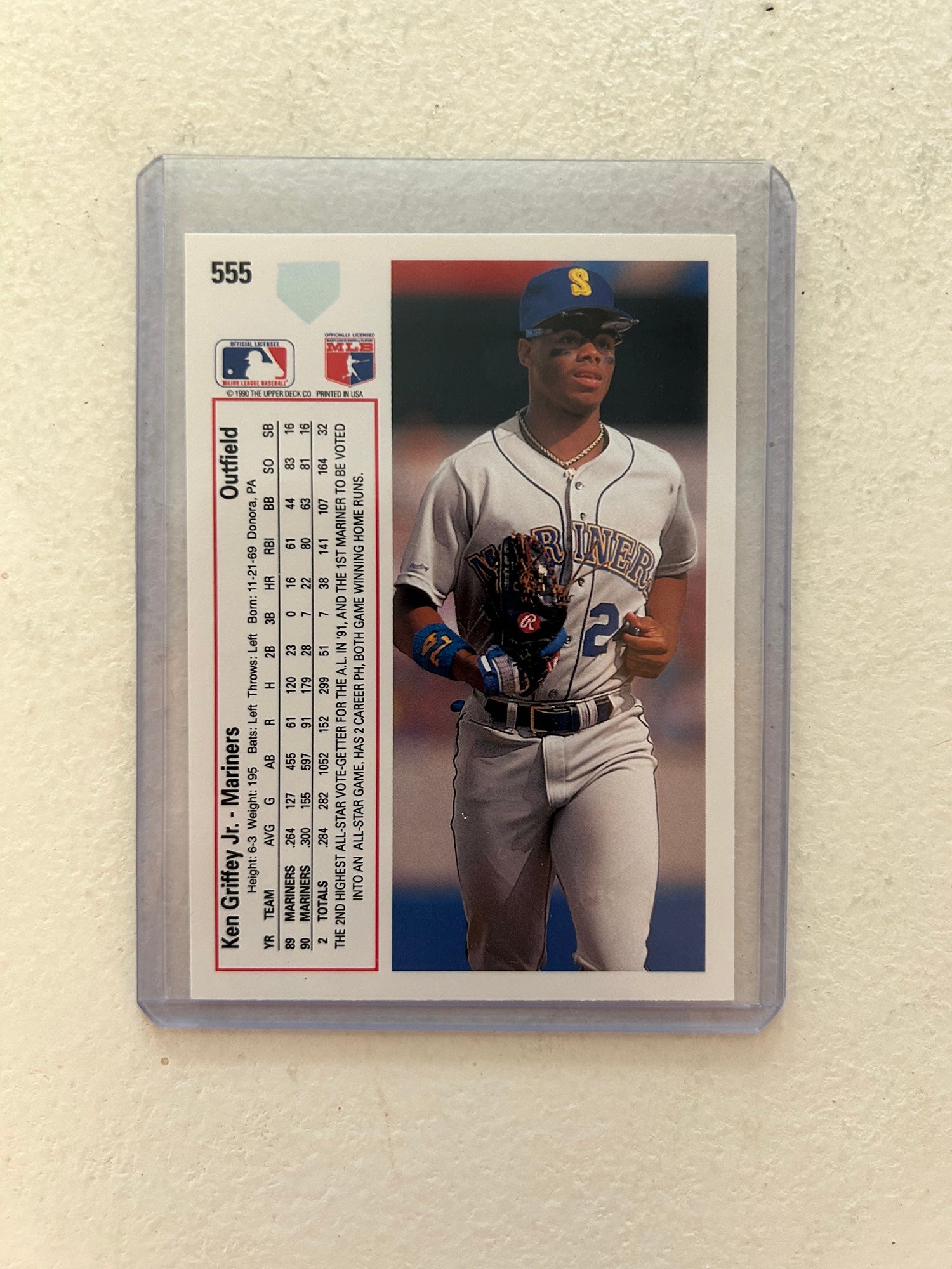 1991 Upper Deck Ken Griffey Jr. baseball card #555– HOF