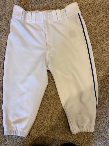 White Used Large Mizuno Knicker Game Pants