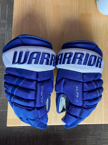 Used Warrior 14" Pro Stock Alpha DX Pro Gloves