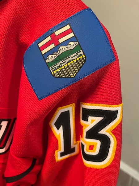 Adidas Mens RED HOME Calgary Flames Johnny Gaudreau #13 Jersey Sz