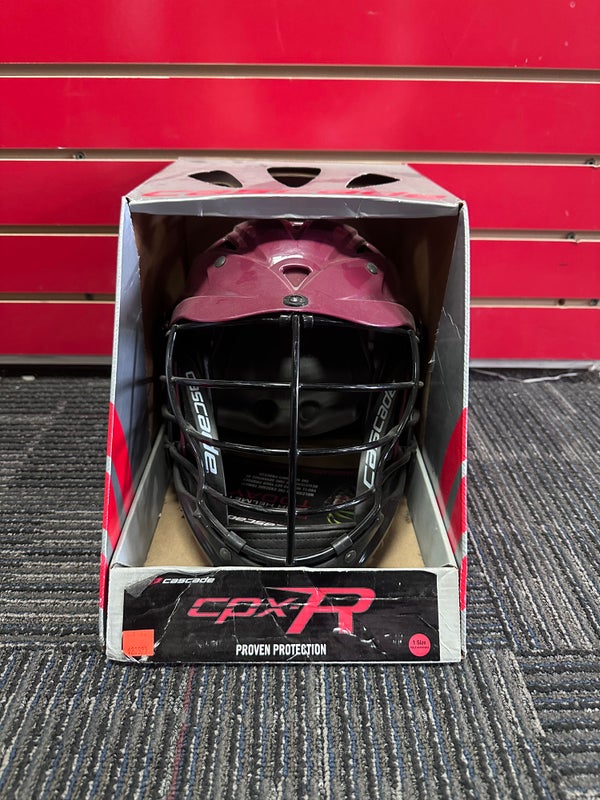 New Cascade CPX-R Helmet Maroon w/ Black Cage