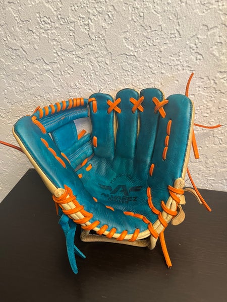 Custom Alvarez 11.5 Infielders Glove - Aqua, Orange, Tan