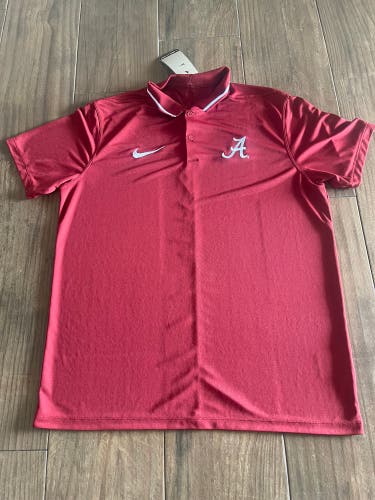 New Nike Alabama Crimson Tide Coaches Polo Mens L