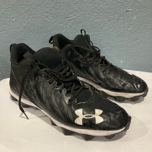 Black Men's Mid Top Molded Under Armour Cleats
