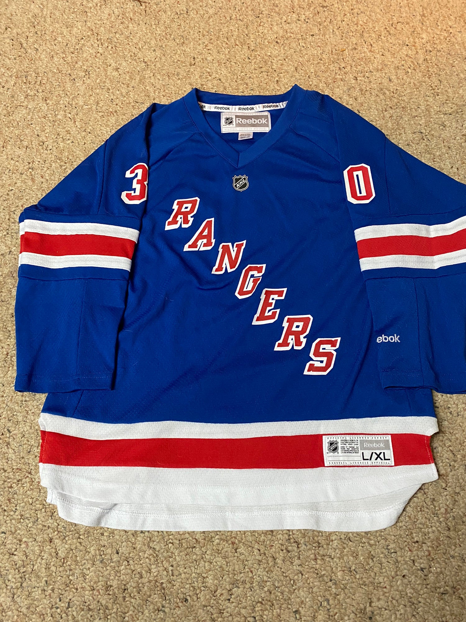 Reebok, Shirts & Tops, Henrik Lundqvist Kids Jersey Size Lxl