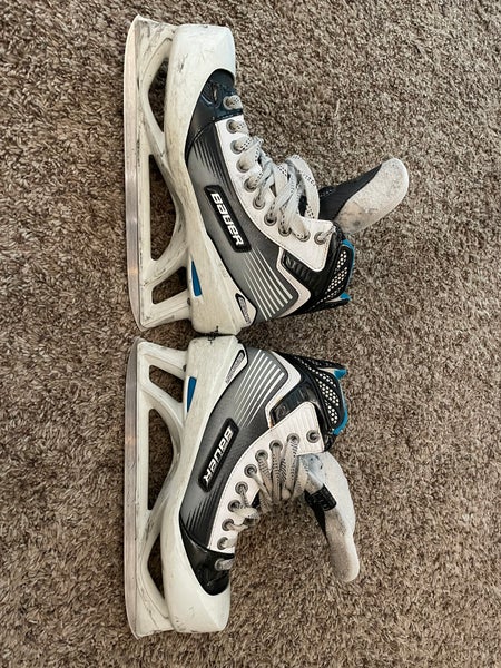 Used Bauer Regular Width Size 8.5 Reactor 9000 Hockey Goalie Skates