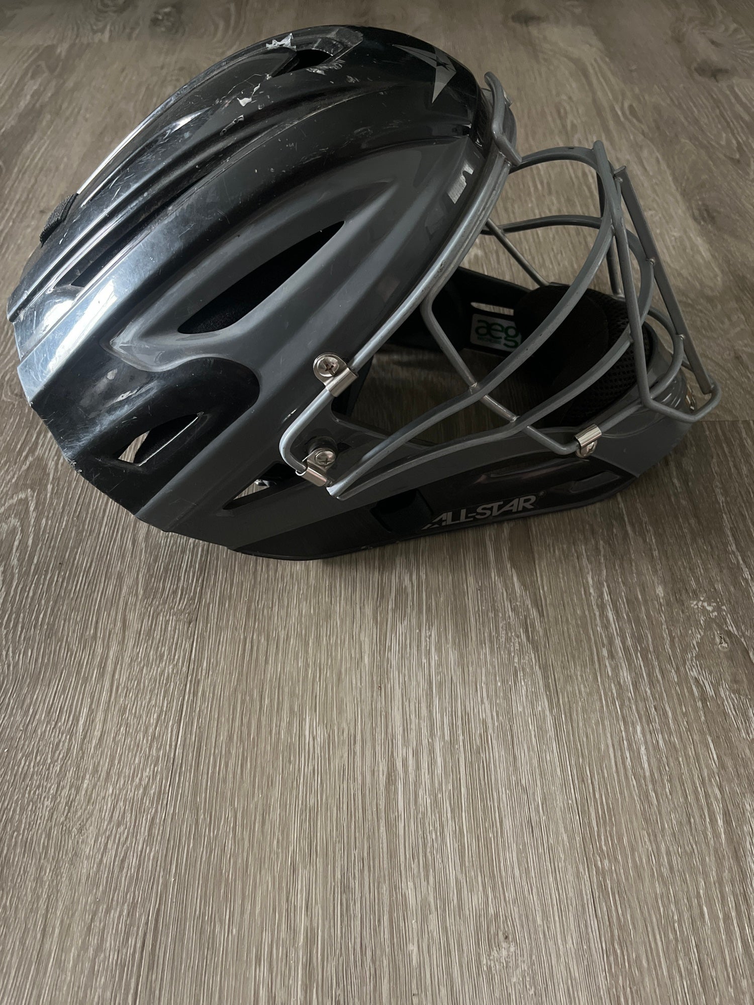 All-Star MVP2500MTT College Level Two Tone Matte Finish Catcher's Helmet