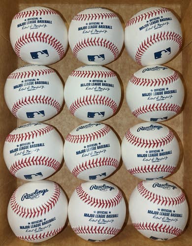 Used Rawlings Official Major League Baseballs 24 Pack (2 Dozen) (Never Used)