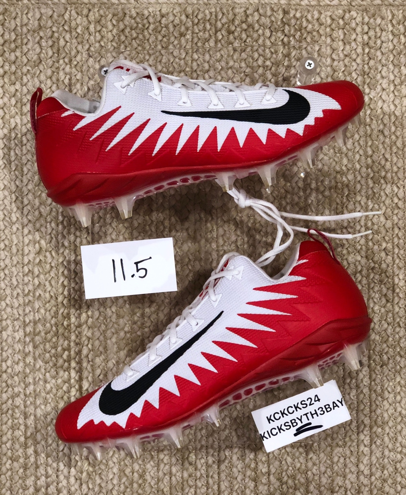 Nike Alpha Menace Pro Low TD P Football Cleats Red White AJ6606-107 Mens 11.5