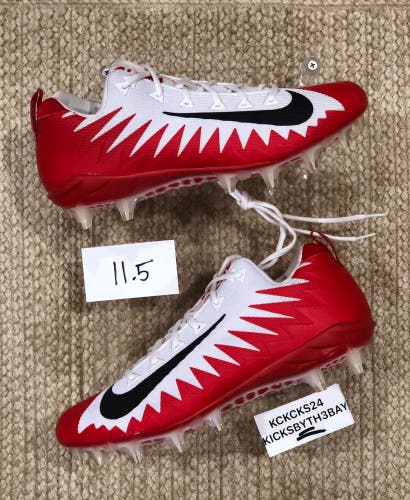 Nike Alpha Menace Pro Low TD P Football Cleats Red White AJ6606-107 Mens 11.5
