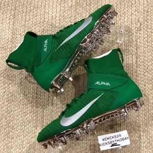 Nike Alpha Menace Elite 2 Green Football Cleats 13 WIDE Oregon Ducks PE CJ3049-300 Green