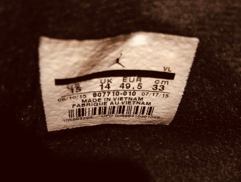Nike Air Jordan 4 lV Retro Baseball Metal Cleats Black 807710-010 Men's  size 15