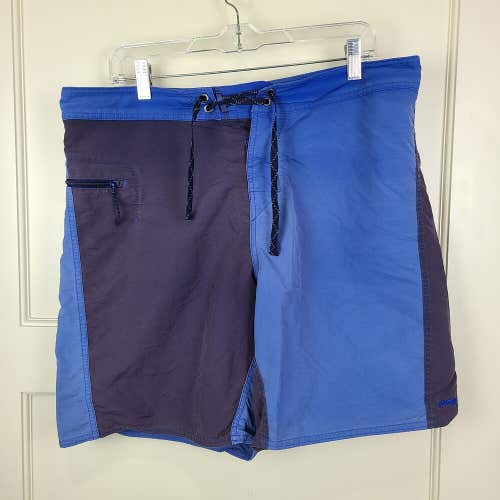 Patagonia Mens Board Shorts Colorblock Blue Pocket 8” Inseam Size: 36