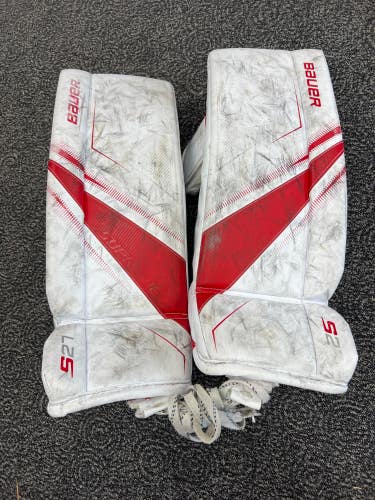 Used Jr. Medium Bauer Supreme S27 Goalie Leg Pads