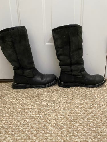 Women’s  Tall  Black suede & leather Uggs.