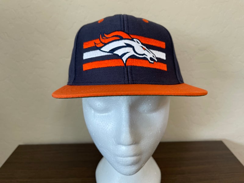 Denver Broncos Hat Strap Stretch Fit 47 Team Apparel Blue Logo Cap