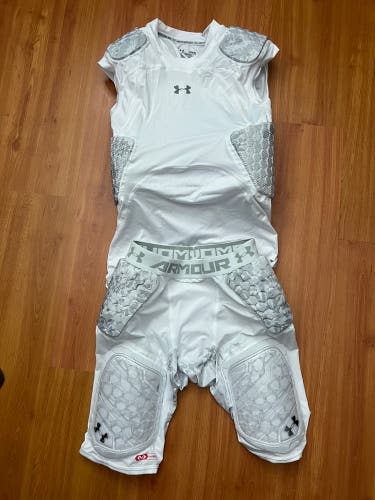 (Complete Set) Adult Large Under Armour Football Girdle With Padded Tank