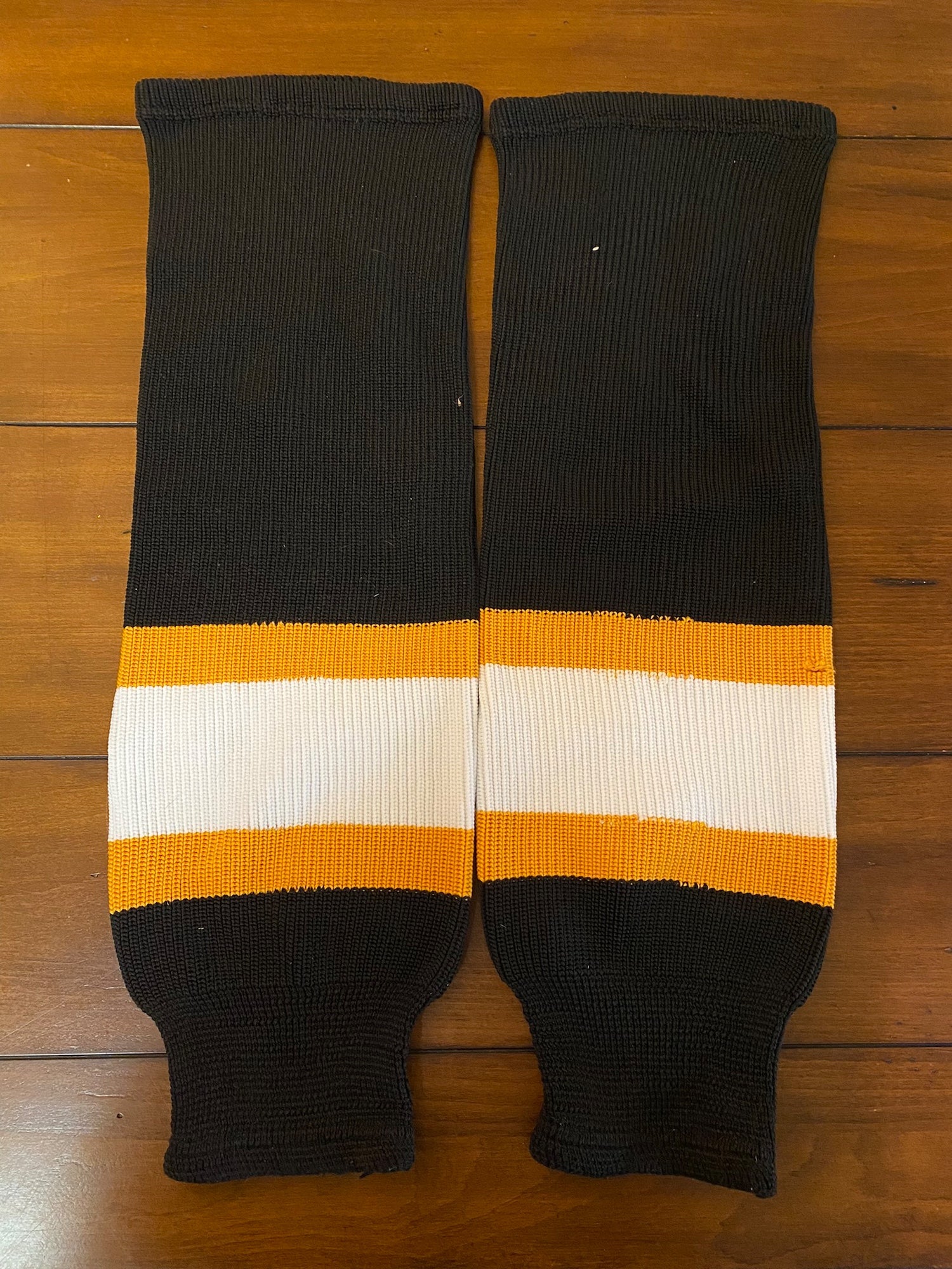 Boston Bruins Sewn Fabric Hockey Socks, Edge Style