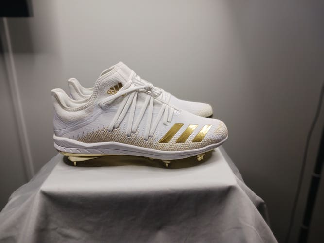 White New Adult Men's Size 12 (Women's 13) Metal Adidas Low Top Adizero Afterburner