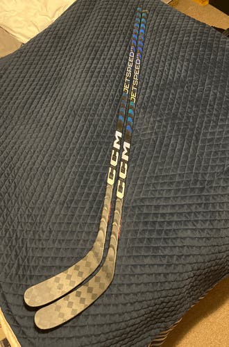 2 Barely Used Pro Stock CCM FT5 Jetspeed Pro Right Handed Sticks