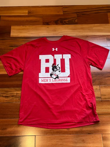 Boston University Lacrosse Red XXXL Under Armour Shirt